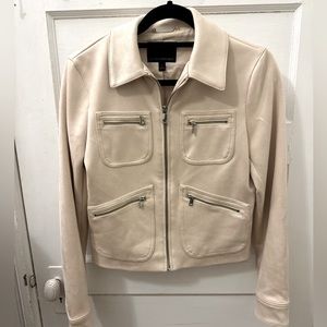 Banana Republic cream faux suede jacket